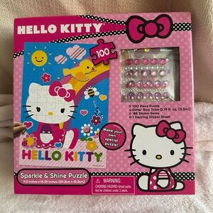 Hello Kitty Pink and White Puzzle Game
